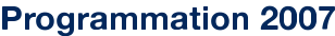 Programmation 2007