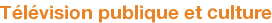 Télévision publique et culture