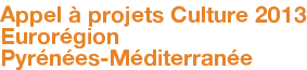 Appel à projets Culture 2013 Eurorégion Pyrénées-Méditerranée