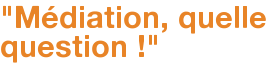 "Médiation, quelle question !"