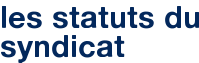 les statuts du syndicat